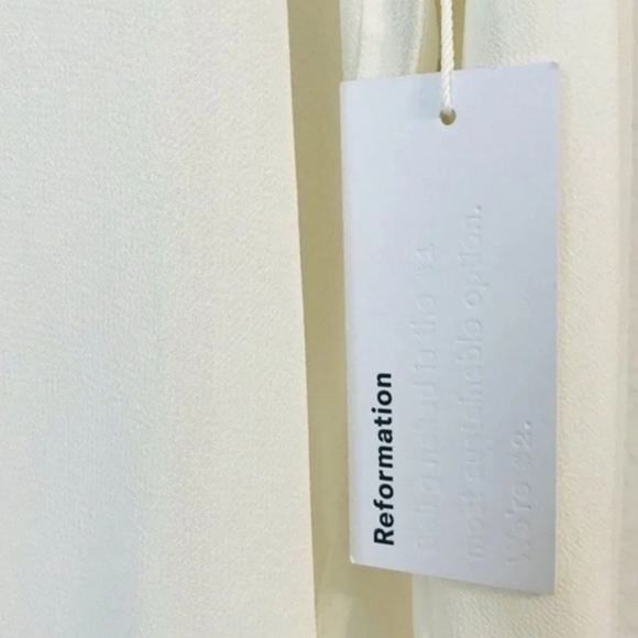 New! Reformation The Violet Ivory Button Down Top - Picture 10 of 12